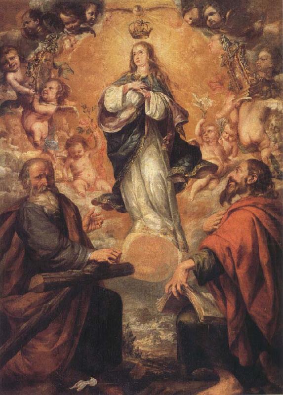 Juan de Valdes Leal Virgin of the Immaculate Conception with Sts.Andrew and Fohn the Baptist china oil painting image